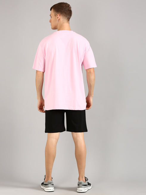 Pink Printed Relaxed Fit Co-Ords Set